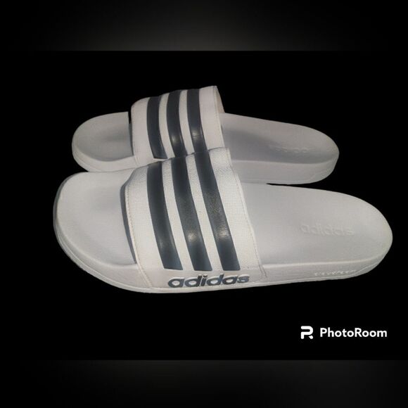 adidas Adilette Shower White Black Men Unisex Slip On Water Sandal GZ5921 - Picture 1 of 2